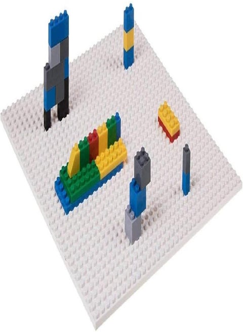 Strictly Briks Large Classic Stackable Baseplates, for Building Bricks, Bases for Tables, Mats, and More, 100% Compatible with All Major Brands, Clear, 1 Piece, 10x10 Inches
