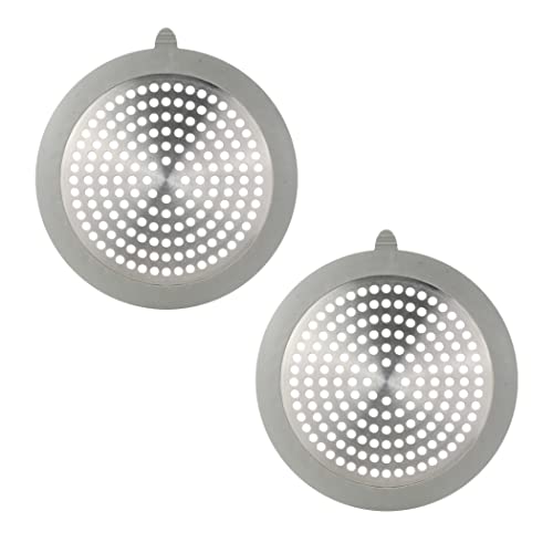 Danco 11040P Bathroom Sink Hair Catcher, Bathtub Drain Protector, Sink and Tub Strainer, 2-Pack - Image 1