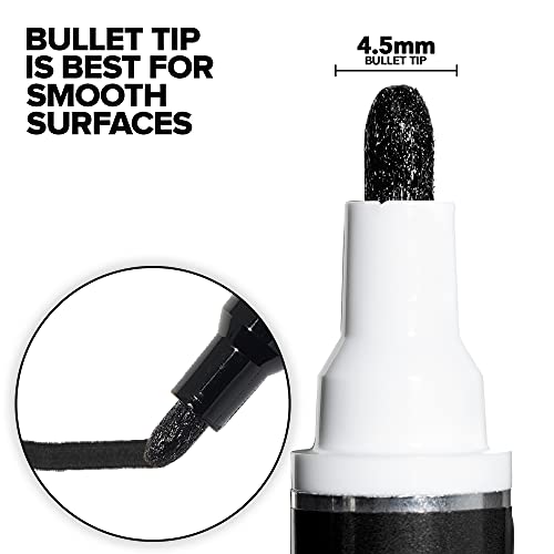 Krink K-42 Black Paint Marker - Vibrant and Opaque Fine Art Paint Pen for Any Surface - Permanent Marker with Alcohol-Based Paint for Metal Glass Paper Painted Surfaces and More - Image 2