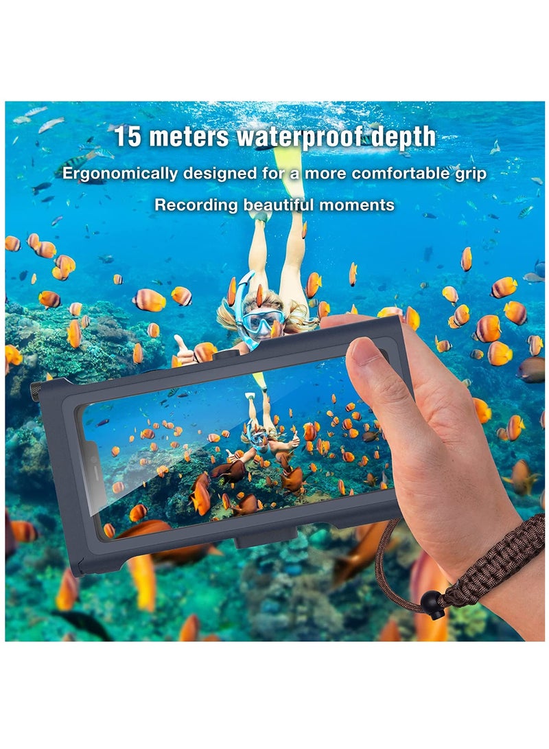 SYOSI Underwater Snorkeling Diving Waterproof Phone Case for iPhone Samsung Galaxy LG Huawei Series Smartphone Below 6.7inch Universal - Image 2