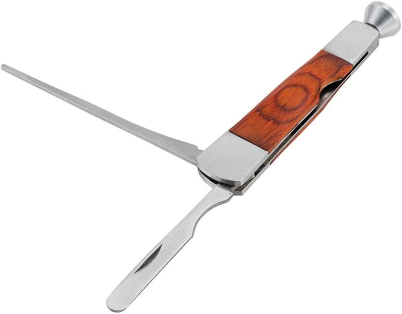 BeeSpring 1PCS 3 in 1 Stainless Steel and Rosewood Pipe Scraper Nozzle Cleaner Tamper Tool Set - Image 2