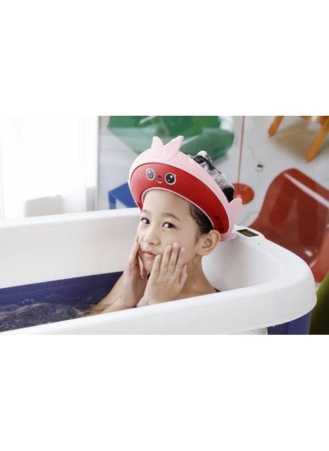 VIHAX VIHAX Baby Shower Cap for Kids, Baby Bath Shampoo Visor Cap Hair Washing Shield Adjustable Silicone Bath Hat for Toddler Girls and Boys  - Image 3