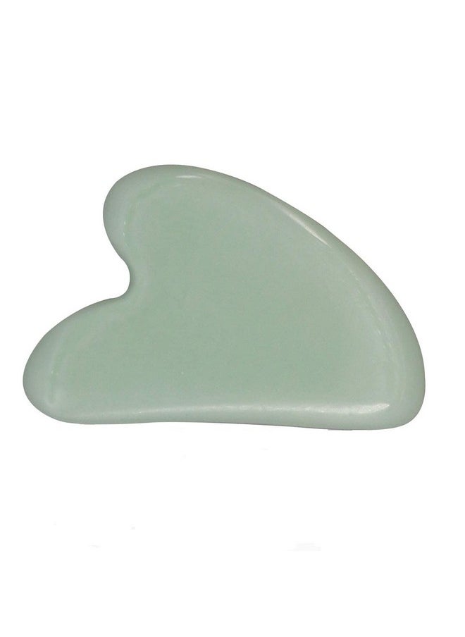 ORILEY ORILEY Gua Sha Scraping Manual Massage Tool for Facial Glow, Blood Circulation, Natural Jade Stone Removes Toxins, Prevents Wrinkles, Boost Radiance of Complexion, Light Green  - Image 1