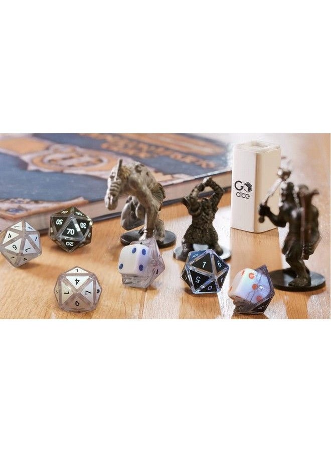 GoCube - Godice Rpg Set Turn Godice (D6) Into Connected Polyhedral Dice (D20 D12 D100 D10 D8 D4) For Online & Offline Role Playing Games. Compatible With Dnd Platforms Such As Roll20 Foundry & Discord. - Image 1