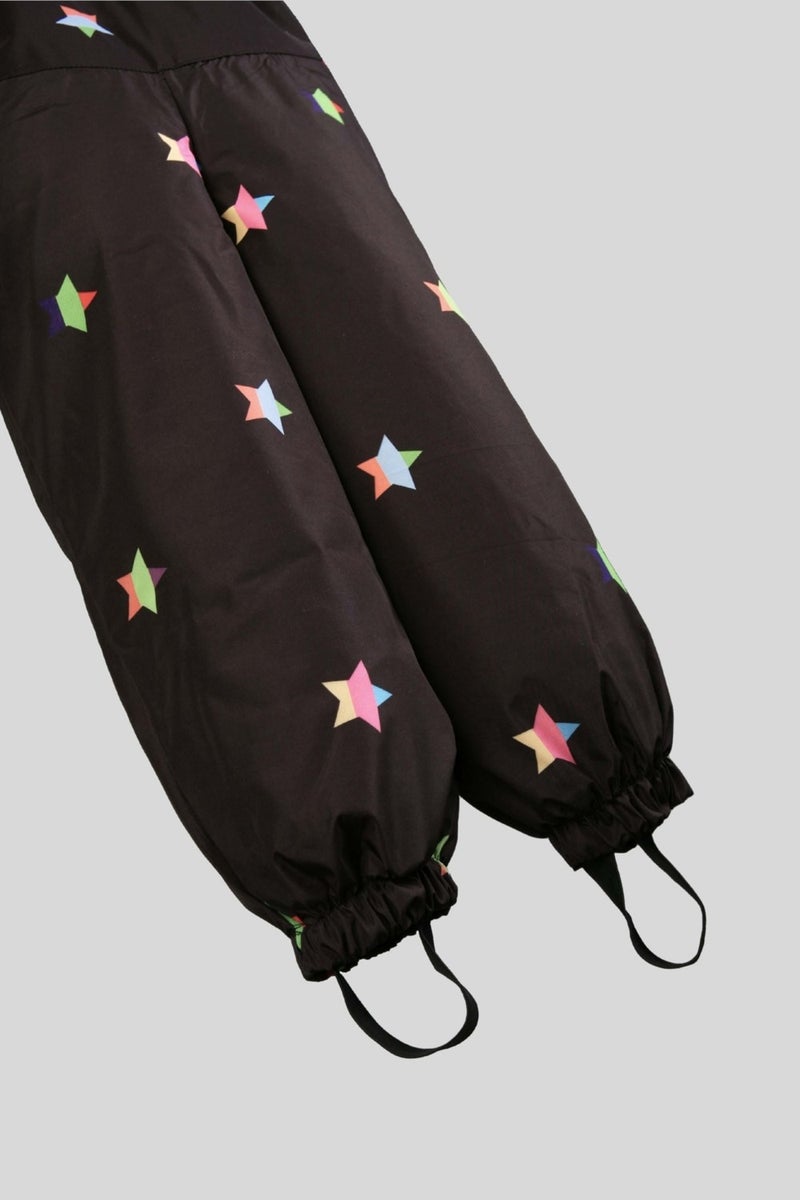 Belkızın Atölyesi Girls' Suspender Stars Pattern Thermal Overalls  - Image 4