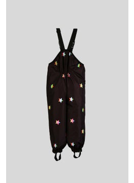 Belkızın Atölyesi Girls' Suspender Stars Pattern Thermal Overalls  - Image 1