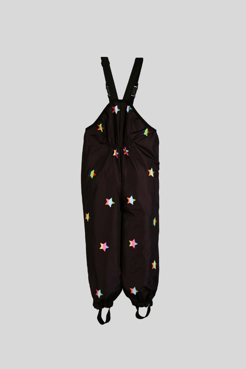Belkızın Atölyesi Girls' Suspender Stars Pattern Thermal Overalls  - Image 1