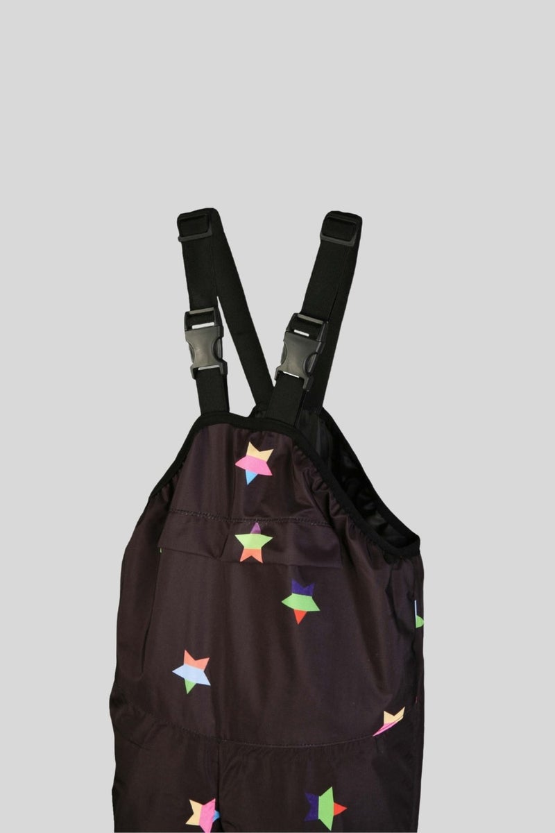 Belkızın Atölyesi Girls' Suspender Stars Pattern Thermal Overalls  - Image 2
