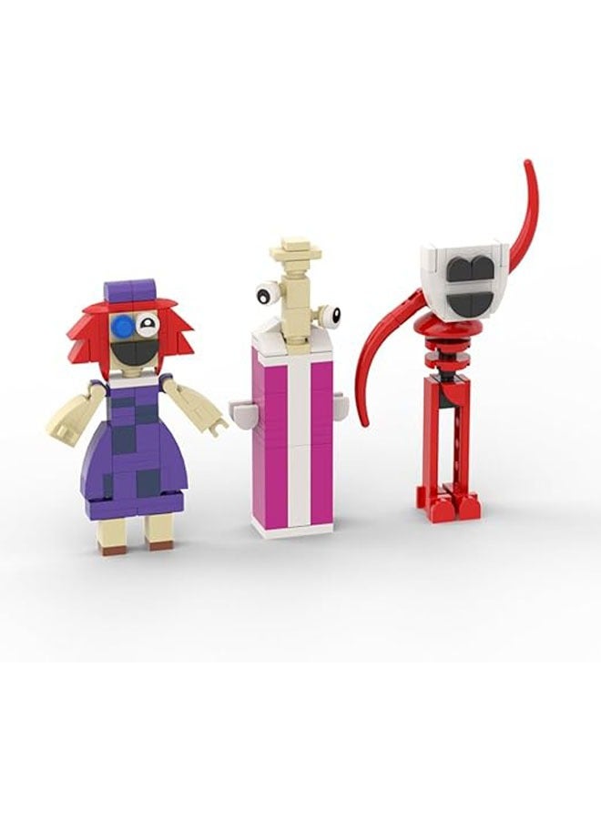 general Digital Circus Building Blocks Set, 7-in-1 Kids Toy Building Blocks Action Figure, Pomni/Jax/Ragatha/Kinger/Gangle/Zooble/Caine, suitable as a gift for 6+ year olds - Image 3