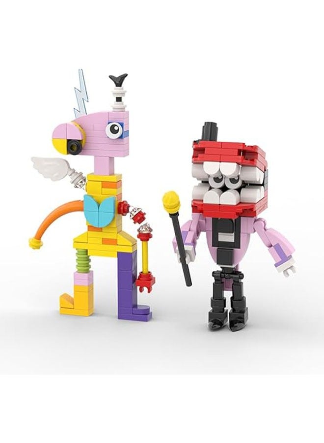 general Digital Circus Building Blocks Set, 7-in-1 Kids Toy Building Blocks Action Figure, Pomni/Jax/Ragatha/Kinger/Gangle/Zooble/Caine, suitable as a gift for 6+ year olds - Image 4