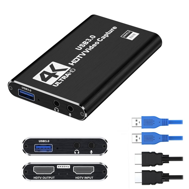 dobestyou 4K Capture Card for Streaming, Recording & Gaming â€“ HDMI Video Capture Device with USB 3.0, 1080p 60fps, Zero Latency for PS5, Xbox, Switch, OBS, PC, Mac â€“ Plug & Play, No Driver Needed - Image 1