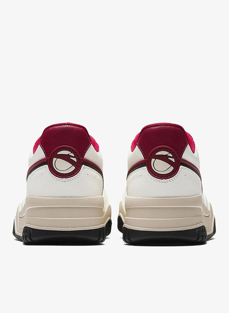 Anta Beige/Red Men’s Low-Top Casual Sneakers – Comfortable Everyday Lifestyle Shoes for Men | Best Price UAE