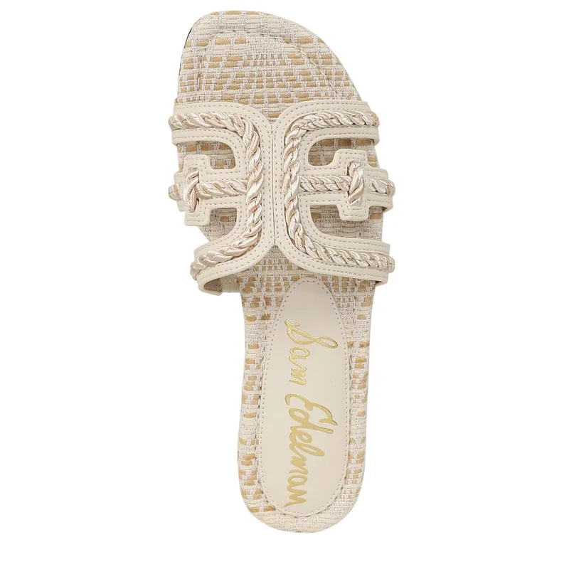 Sam Edelman WHITE Bay Twist Slide Sandal for Women | Best Price UAE