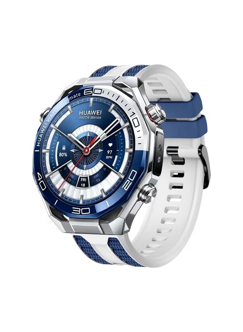 Silicone Two-tone Color Combination Band Applicable to Huawei Watch GT6/GT5/UItimate2/UItimate 46mm, 22mm Classic Soft Replacement Strap Compatible with Huawei Watch GT4/GT4 Pro/GT3/GT3Pro/GT2 46mm Bands - Image 1