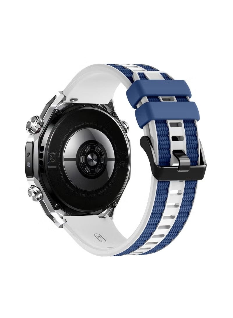 Silicone Two-tone Color Combination Band Applicable to Huawei Watch GT6/GT5/UItimate2/UItimate 46mm, 22mm Classic Soft Replacement Strap Compatible with Huawei Watch GT4/GT4 Pro/GT3/GT3Pro/GT2 46mm Bands - Image 2