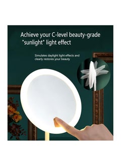 Rightsure Rechargeable Travel Makeup Mirror with 72 Led Lights, Portable Lighted Makeup Beauty Mirror, 3 Color Lighting, Dimmable Touch Screen, Tabletop LED Folding Cosmetic Vanity Mirror with Lights  - Image 3