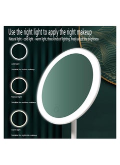 Rightsure Rechargeable Travel Makeup Mirror with 72 Led Lights, Portable Lighted Makeup Beauty Mirror, 3 Color Lighting, Dimmable Touch Screen, Tabletop LED Folding Cosmetic Vanity Mirror with Lights  - Image 4