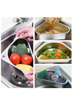 Y&D Stainless Steel Sink Strainer Basket Triangle Sink,Triangle Drainer for Food or Storage Rack  - Image 2