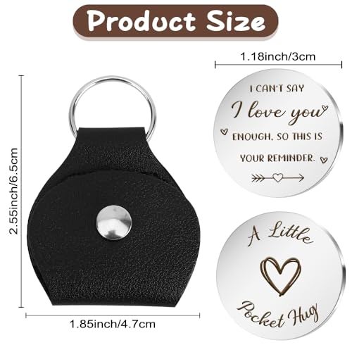 JIOMULIG Anniversary Birthday Gifts for Women Men Long Distance Relationship Gifts Pocket Hug Token I Love You Gifts for Boyfriend Husband Couple Gifts Valentine's Day Gifts for Him - Image 2