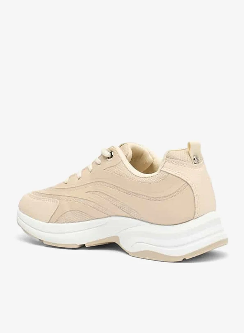 فلورا بيلا من شو إكسبرس سنيكرز نسائي برباط بنقوش جلد وكاحل منخفض