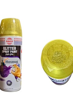 Asmaco Hasanat Essentials Asmaco Glitter Spray Paint Intense Shimmer Finish Multi Surface Sparkling Scrapbooking DIY Decorations Interior Use 400ML Various Colors.. 