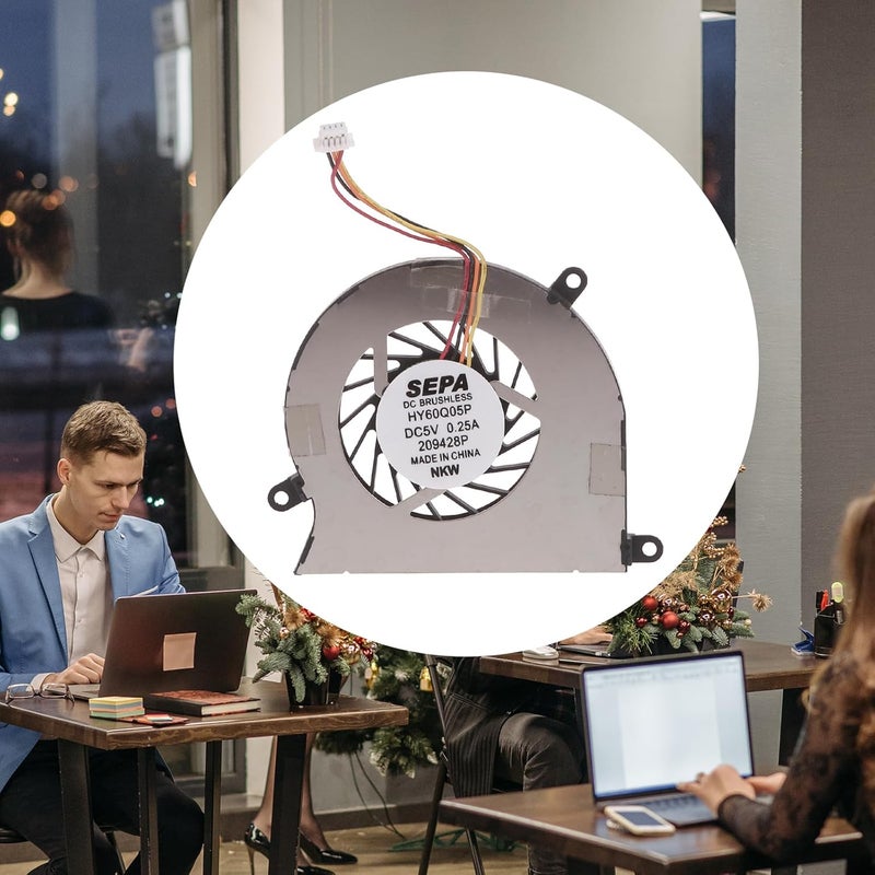 مروحة تبريد وحدة المعالجة المركزية (CPU) المختبرة لـ C22 760 866 962 820 بجهد 5 فولت تيار مستمر 0.25 أمبير لتبريد الكمبيوتر المحمول - Image 4