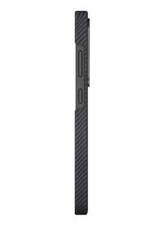 PITAKA Galaxy S25 Plus Magsafe Case Ultra Slim / Raised Camera Lip / Woven Touch / Drop and Damage Protection / Durable Back Cover - Black/Grey Twill  - Image 2