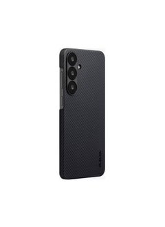 PITAKA Galaxy S25 Plus Magsafe Case Ultra Slim / Raised Camera Lip / Woven Touch / Drop and Damage Protection / Durable Back Cover - Black/Grey Twill  - Image 3