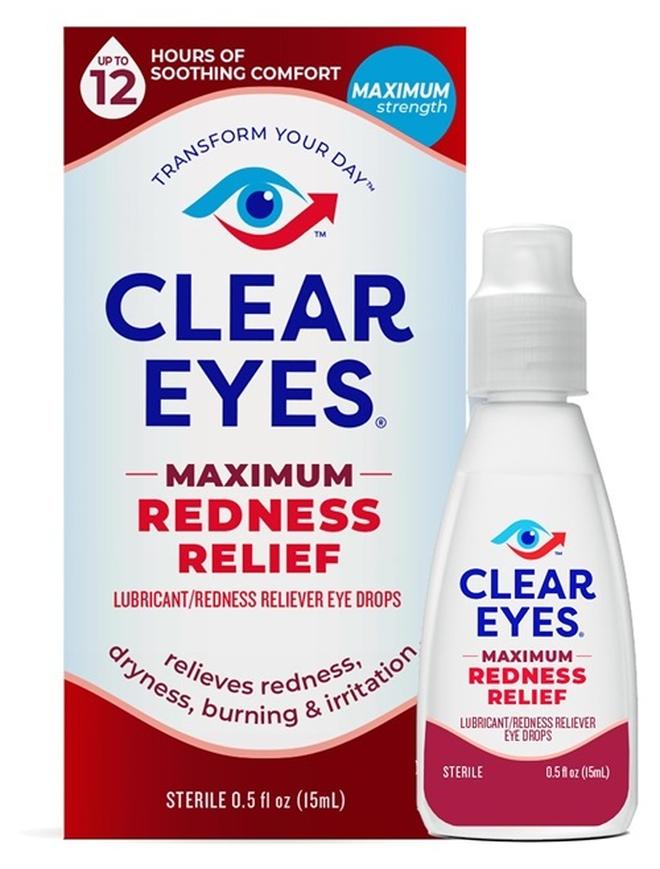 Clear Eyes قطرات العين لتخفيف الاحمرار إلى أقصى حد | 0.5 أونصة سائلة - Image 1