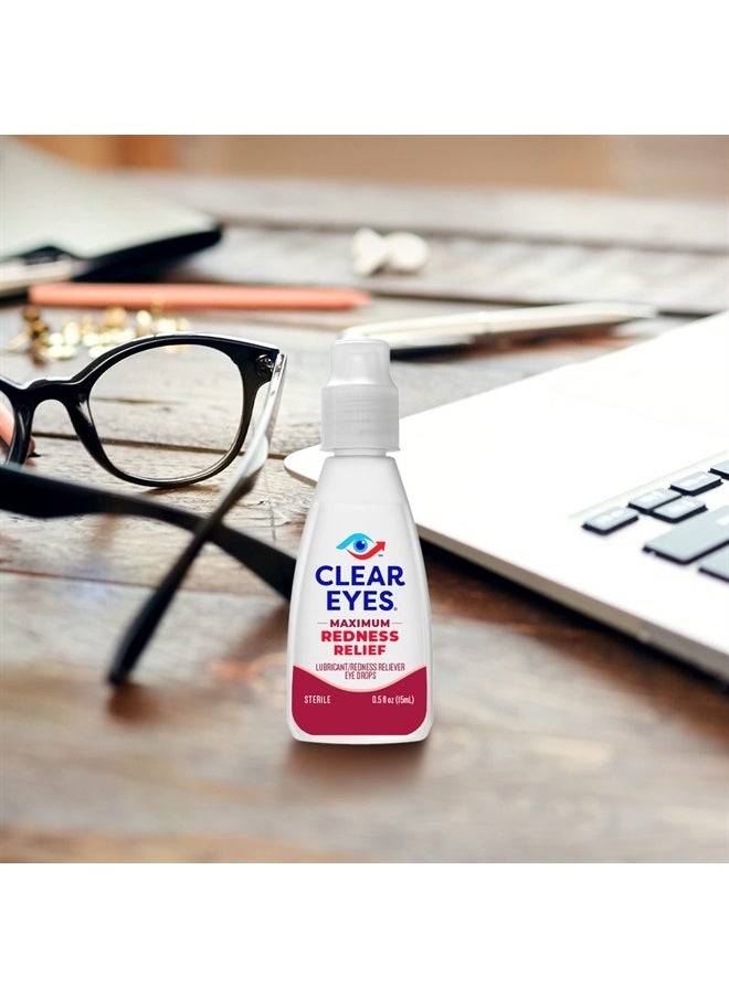 Clear Eyes Maximum Redness Relief Eye Drops | 0.5 FL OZ  - Image 5