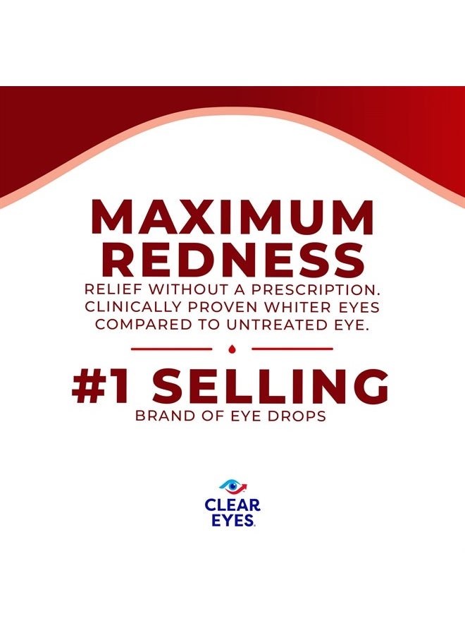 Clear Eyes Maximum Redness Relief Eye Drops | 0.5 FL OZ  - Image 2