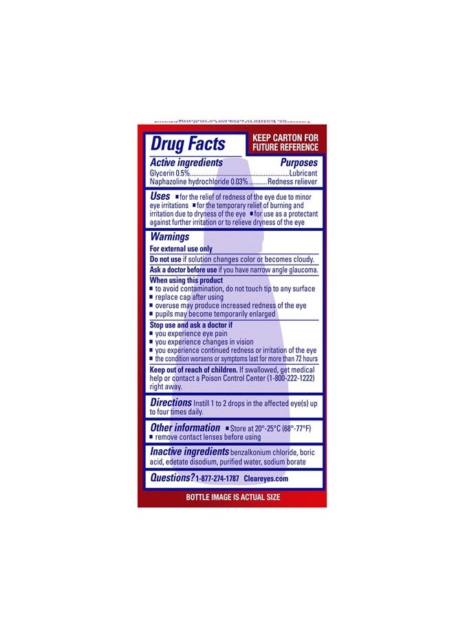 Clear Eyes - Maximum Redness Relief Eye Drops | 0.5 FL OZ - Image 1