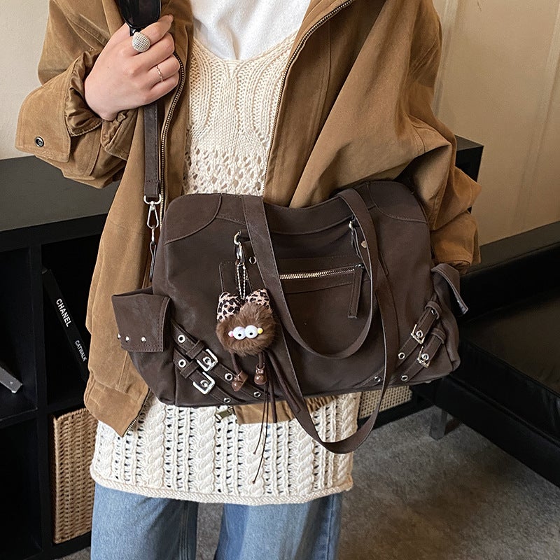 Women's PU Leather Shoulder Tote Bag Large Capacity - Image 2
