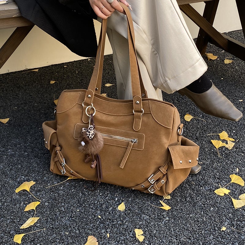 Women's PU Leather Shoulder Tote Bag Large Capacity - Image 1
