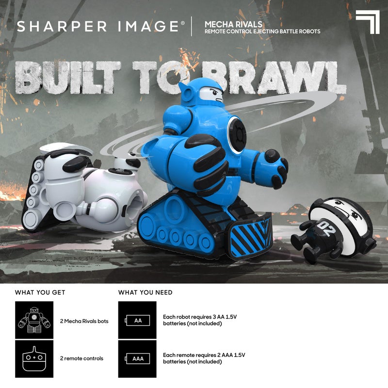 Sharper ImageÂ® Mecha Rivals Remote Control Battle Robots, Two-Player Wireless Fighting Set with Lights and Sounds - Image 5