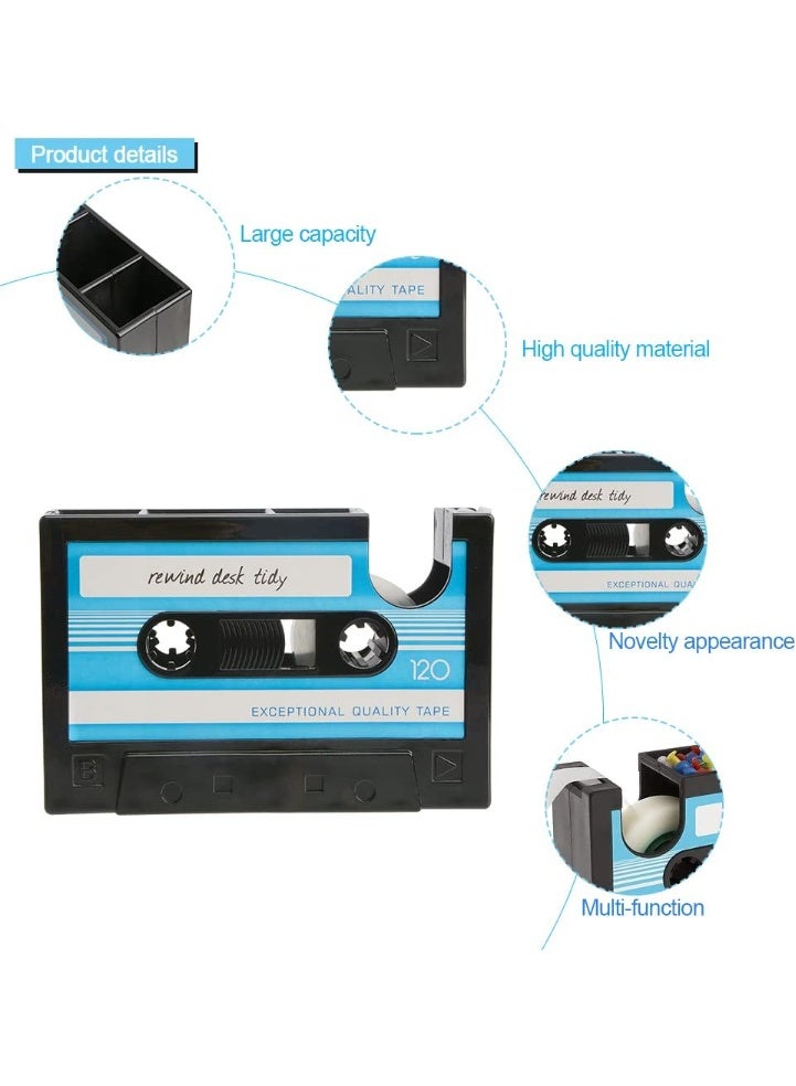 SUNSAR Cassette Tape Dispenser Pen Holder Desk Tidy Container Office Stationery Storage - Image 3