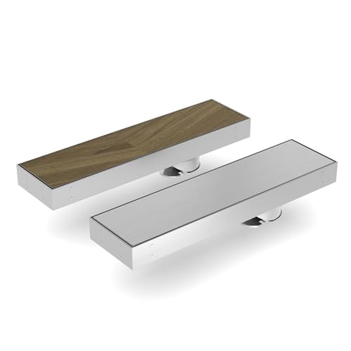 InArt Reversible Tile Insert 304 Stainless Steel Invisible Shower Drain Channel (12x4 Inches) | Waste Water Floor Drain Jali for 13mm Tile with Trap - 5 Year Warranty - Image 1