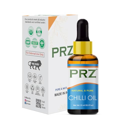 PRZ Chilli Seed Essential Oil - Pure Natural Therapeutic Grade Oil for Skin Care & Hair Care, 15 ml - Image 2