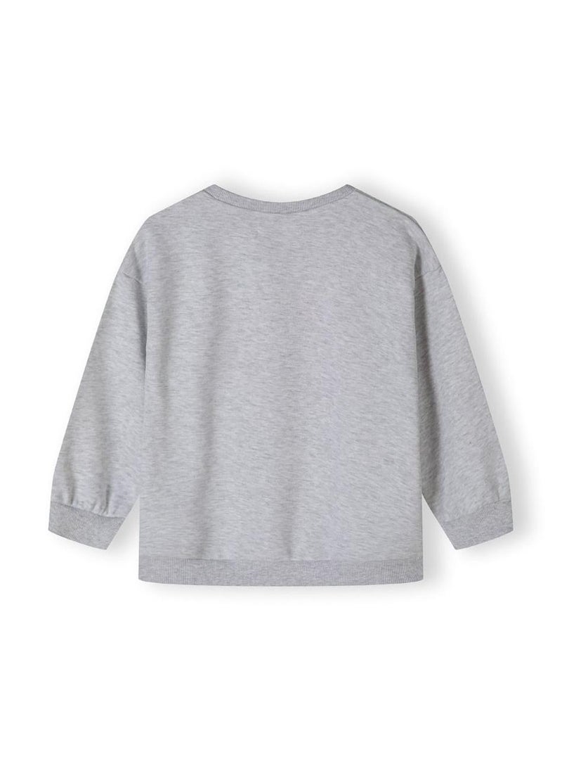 MINOTI Girls Long Sleeve Sweatshirt with Front Print  - Image 3