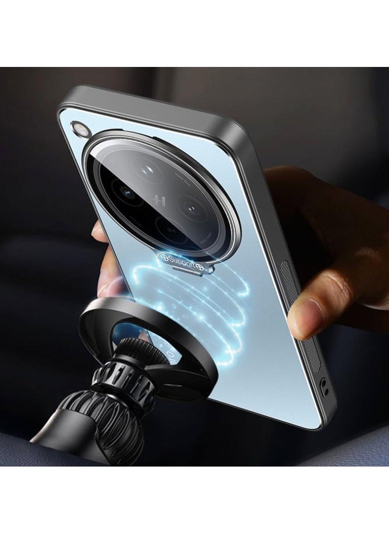 جنرال - غطاء صقيل متوافق مع هاتف Oppo Find X8 Pro، مع حامل عدسة مخفي وحماية مزدوجة للشاشة والعدسة، يوفر غطاء Oppo Find X8 Pro حماية ضد الاهتزازات والسقوط. - Image 1
