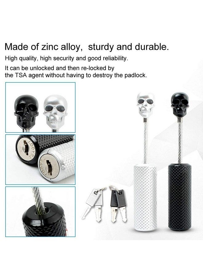 Fambal TSA Approved Travel Luggage Locks with Skull Style -Steel Padlocks with 2 Keys for Baggage, Suitcases & Backpacks (Pack of 1) - Image 2
