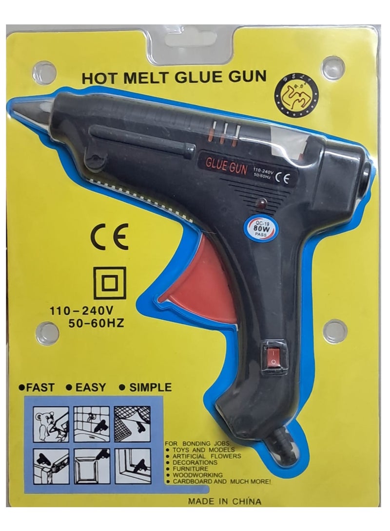 80W Glue Gun for Home and Handy Multi-purpose Black 