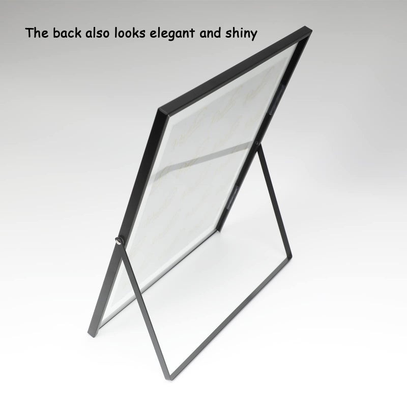 أهاجو Ahago Black Floating Frame (10 "" x12 "" عمودي) للصورة 9x11 8x10 7x9 إطارات صور الطاولة على الطاولة هدية راقية للمنزل الزفاف أو المكتب د؟ - Image 4