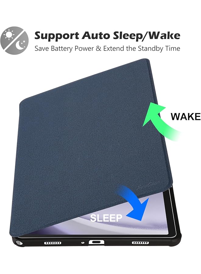 Procases Protective Case For Galaxy Tab A9 Plus 11 Inch 2023 Folio Smart Slim Stand Cover For Galaxy Tab A9+ Tablet Sm-X210 X215 X216 X218 -Navy - Image 4