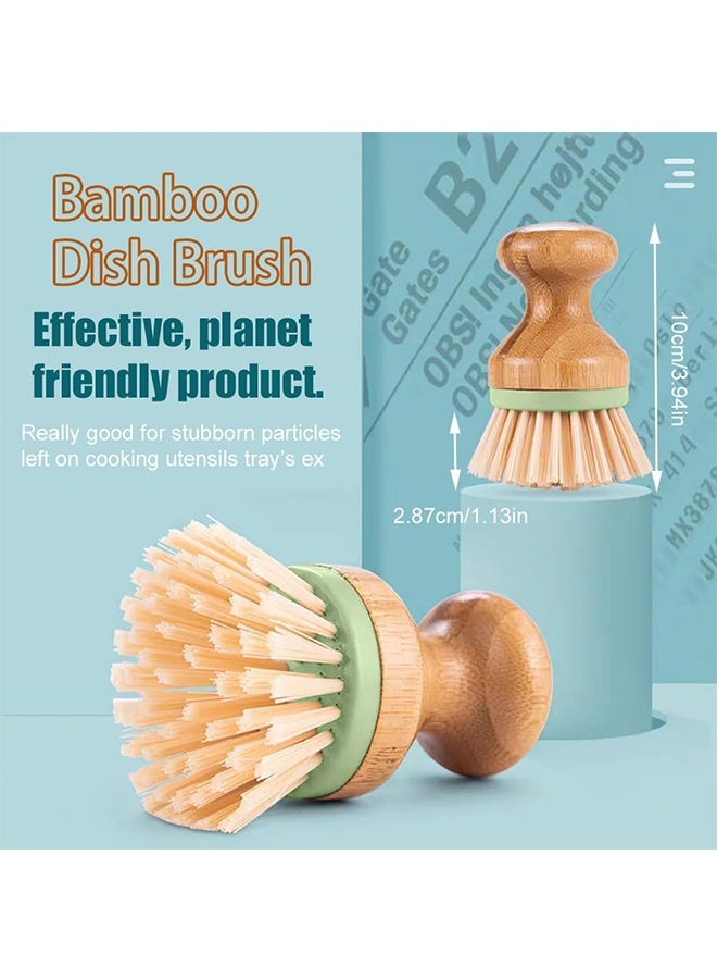تودي جي هو فرشاة نخيل الخيزران، فرشاة التنظيف للأطباق، الأواني، الأواني، فرشاة الغسيل، فرشاة الأواني، فرشاة الأطباق، فرشاة تنظيف المطبخ قطعتين - Image 5