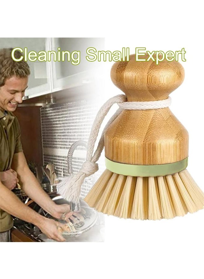 تودي جي هو فرشاة نخيل الخيزران، فرشاة التنظيف للأطباق، الأواني، الأواني، فرشاة الغسيل، فرشاة الأواني، فرشاة الأطباق، فرشاة تنظيف المطبخ قطعتين - Image 2