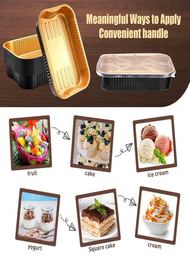 Baderke 30 Set 9x13 Heavy Duty Aluminum Pans with Lids Double Thick Aluminum Foil Baking Pan Food Container for Heating Cooking Meal Prep Storage Freezer and Takeout (Black Gold) - Image 5