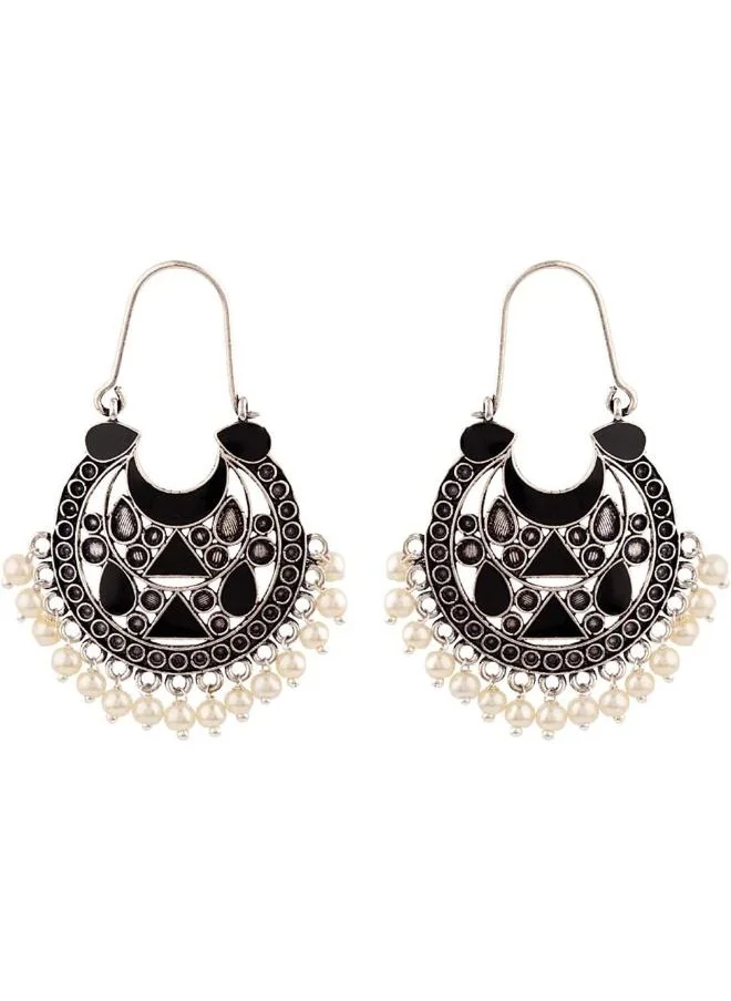 فويلا Rangabati Oxidized Silver Plated Earrings