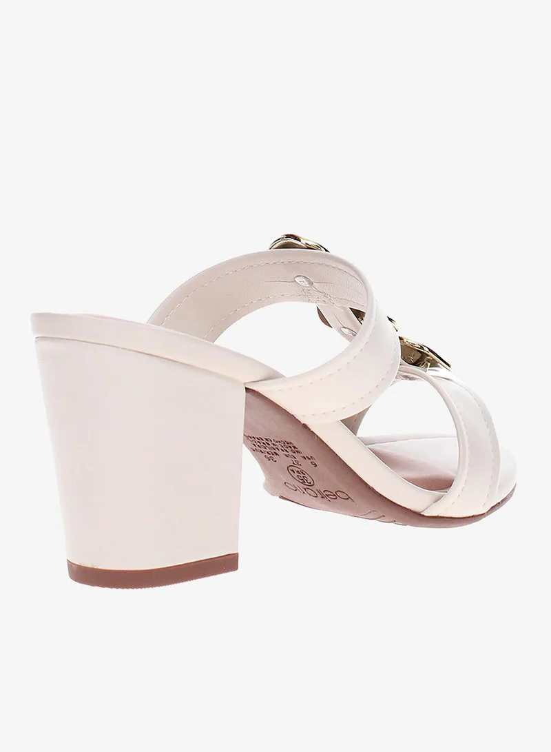 Beira Rio Off White Beira Rio Women’s Mid Heel Sandals – Stylish Everyday Wear with Comfortable Support for Women | Best Price UAE