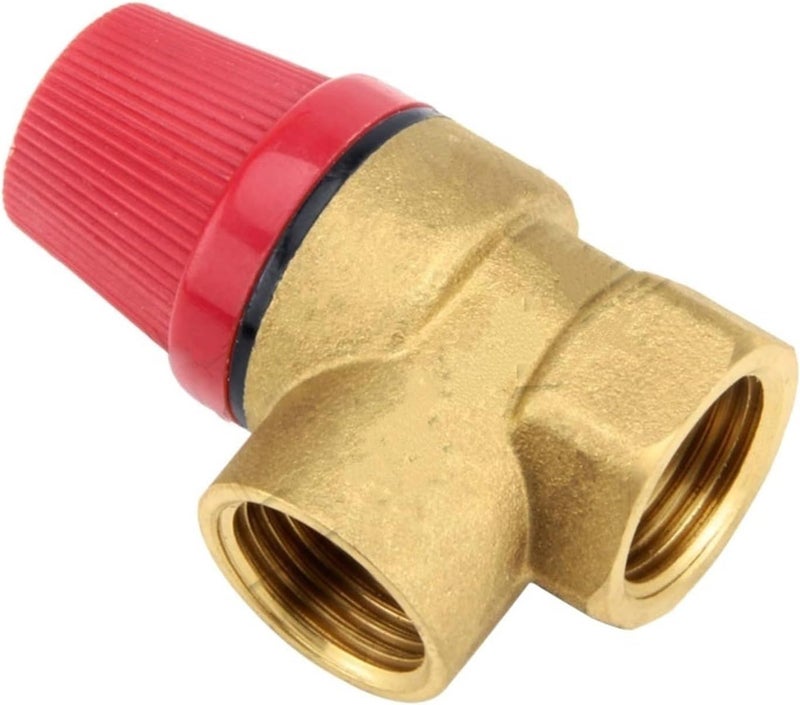 Brass 2.5 to 8 Bar Relief Valve for Wall Hung Boiler Water Heater Safety Valve Control Value with Pressure Gauge DN15 G1/2 Inch Kindly(5 bar) - Image 2